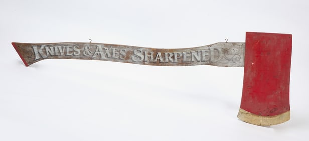 Knives & Axes Sharpened Trade Sign