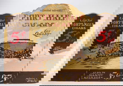 Fort Hale Cigars Tri-Fold Advertising Board