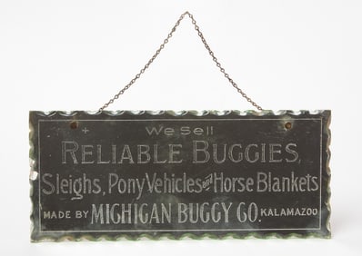 Michigan Buggy Co. Scalloped Edge Sign