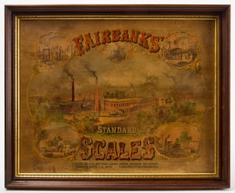 Fairbanks Standard Scales Lithograph Sign