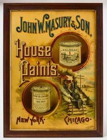 John W. Masury House Paints Sign