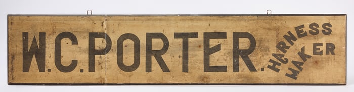 Harness Maker Trade Sign - W. C. Porter