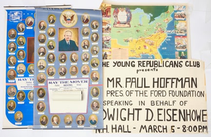 Collection of Eisenhower Political Posters, and Others
