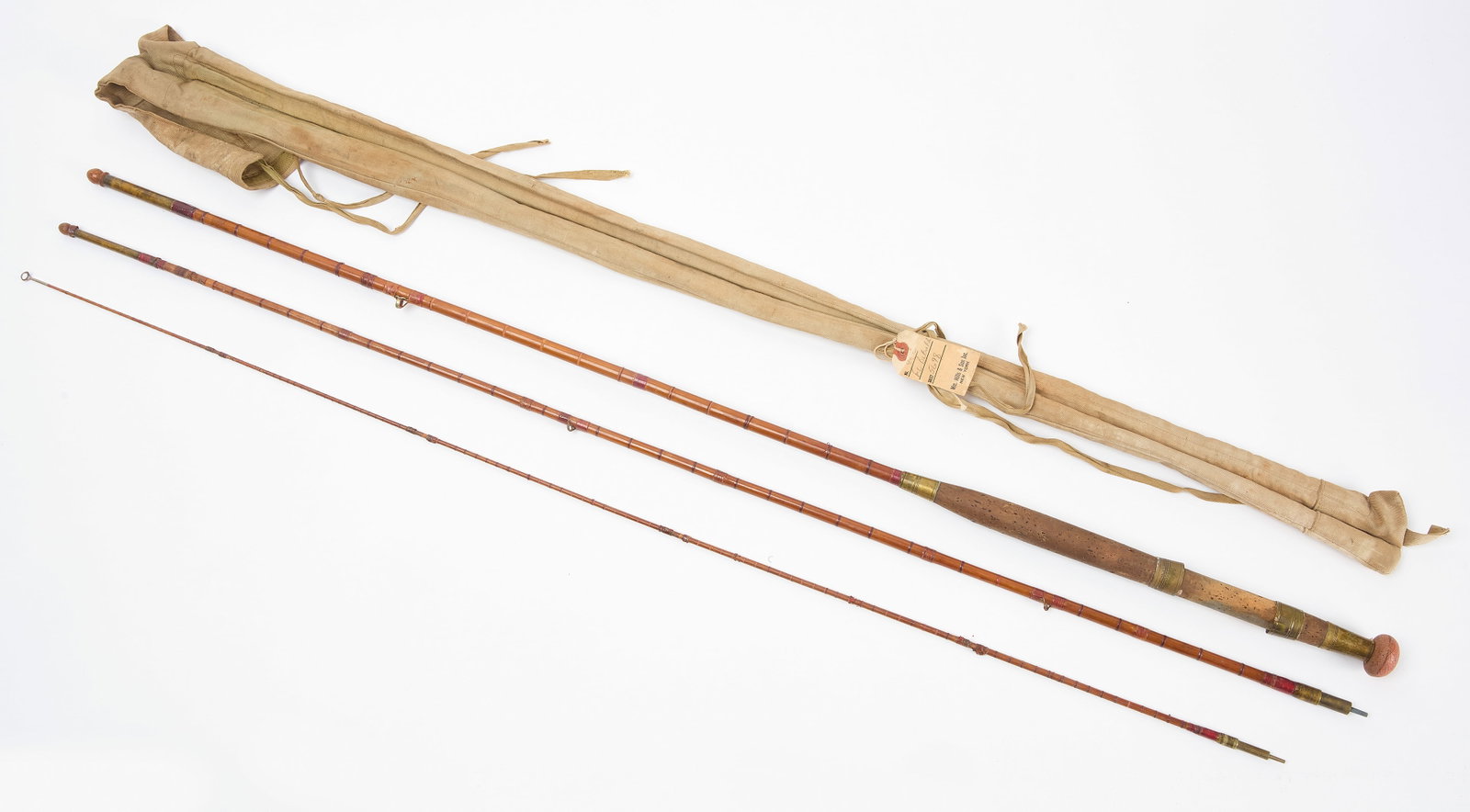 Fly Fishing Rod: Fly fishing rod. Likely American, 20th century. Approx. L 43 in. Link to high-res images: https://www.dropbox.com/scl/fo/z04o1gcotw3ovgxipj18o/AEUy4Q8XFiVWVYr8tHG_FHU?rlkey=vjv199fei06gest