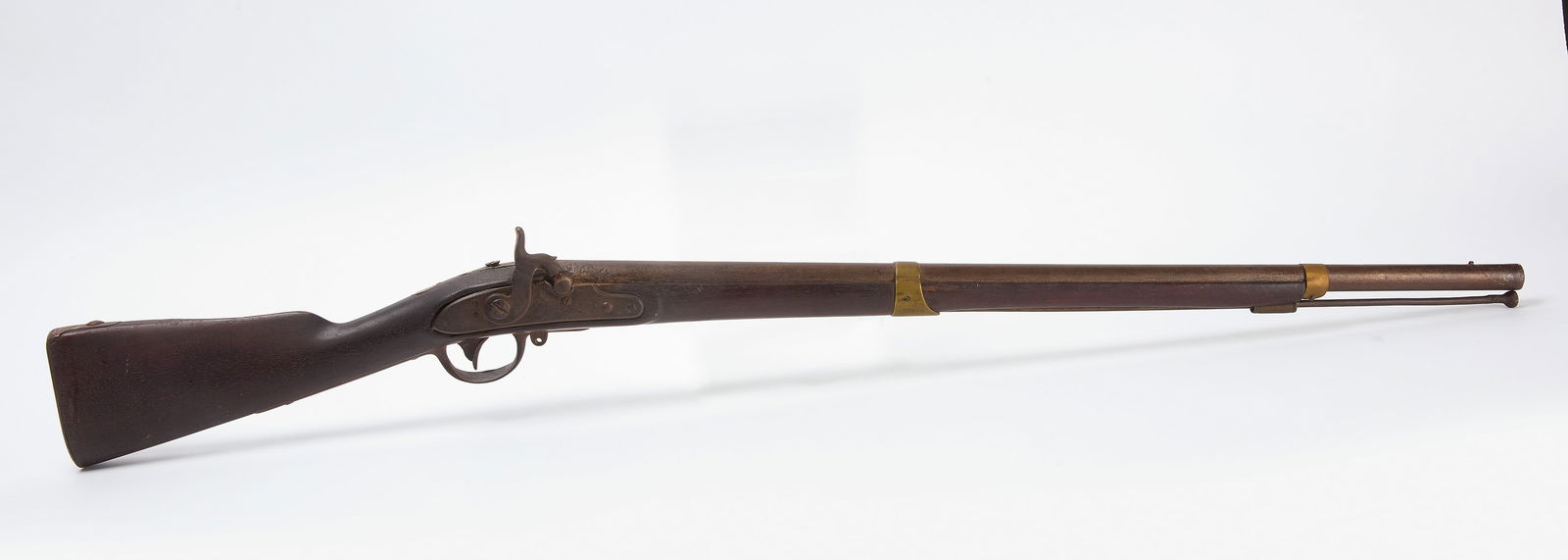 Springfield Rifle: Springfield black powder rifle. American, mid 19th century. Overall: L 46-1/2 in. Barrel only: L 31-5/8 in.