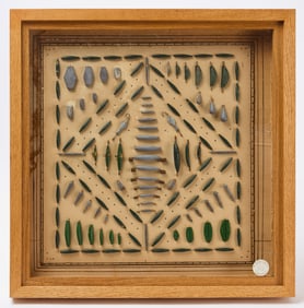 Framed Collection of Fishing Weights