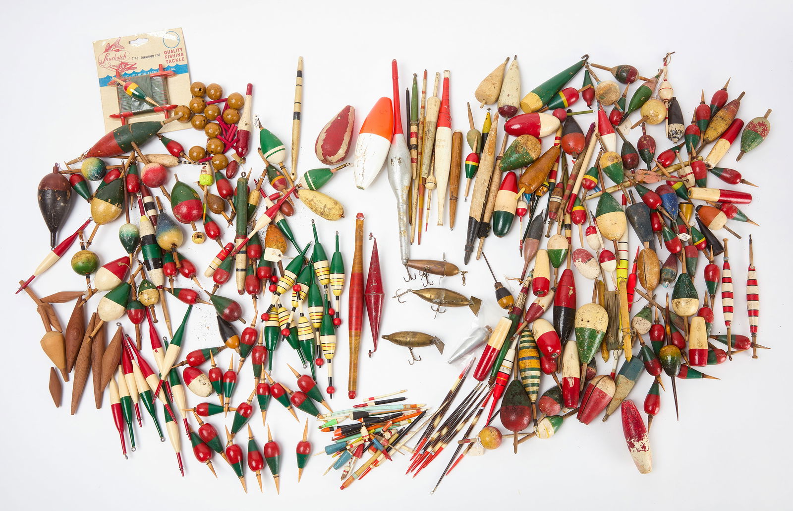 Collection of Antique Fishing Lures, Bobbers, and Paraphenalia (1 of 3)