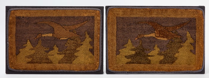 Two Grenfell Rugs with Flying Ducks