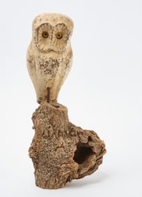 Carved and Painted Owl