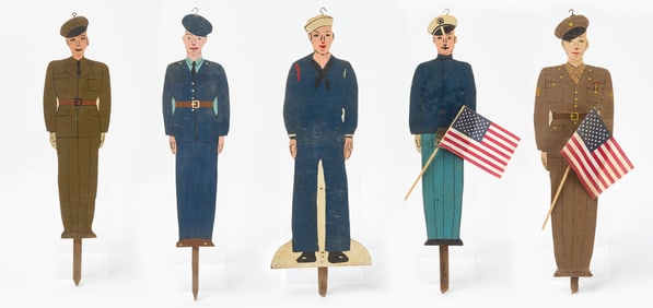 Five Folk Military Figures