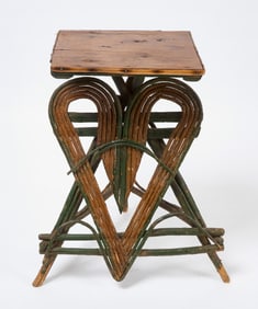 Adirondack Twig Stand with Heart