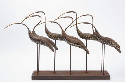 Modern Sculpture of Shorebirds