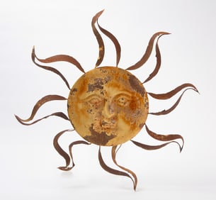 Painted Metal Garden Sun