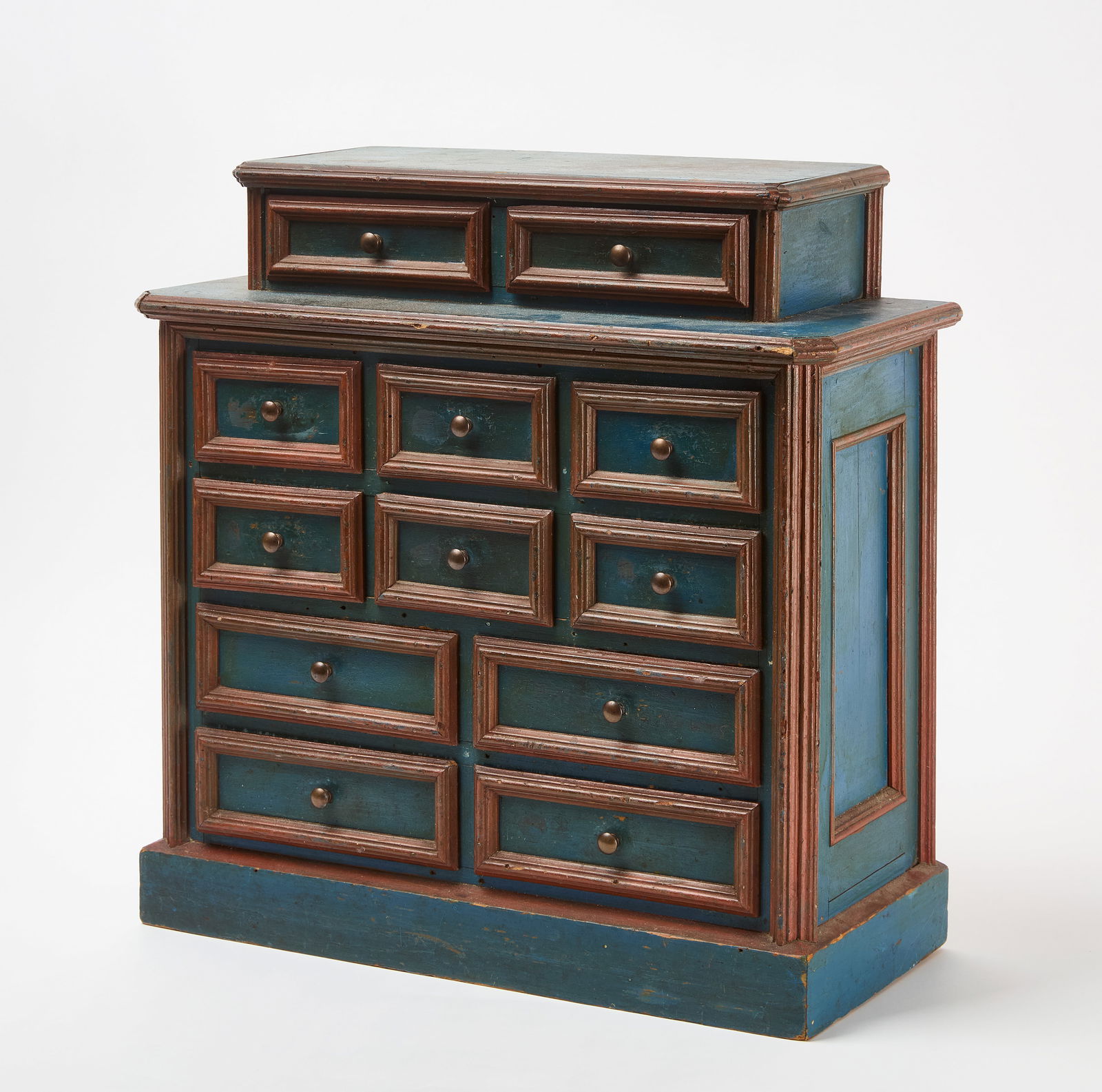 Painted Miniature Chest of Twelve Drawers (1 of 5)