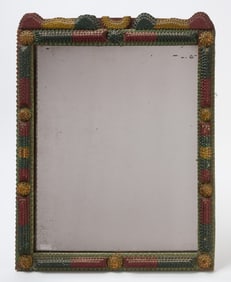 Tramp Art Mirror in Three Colors