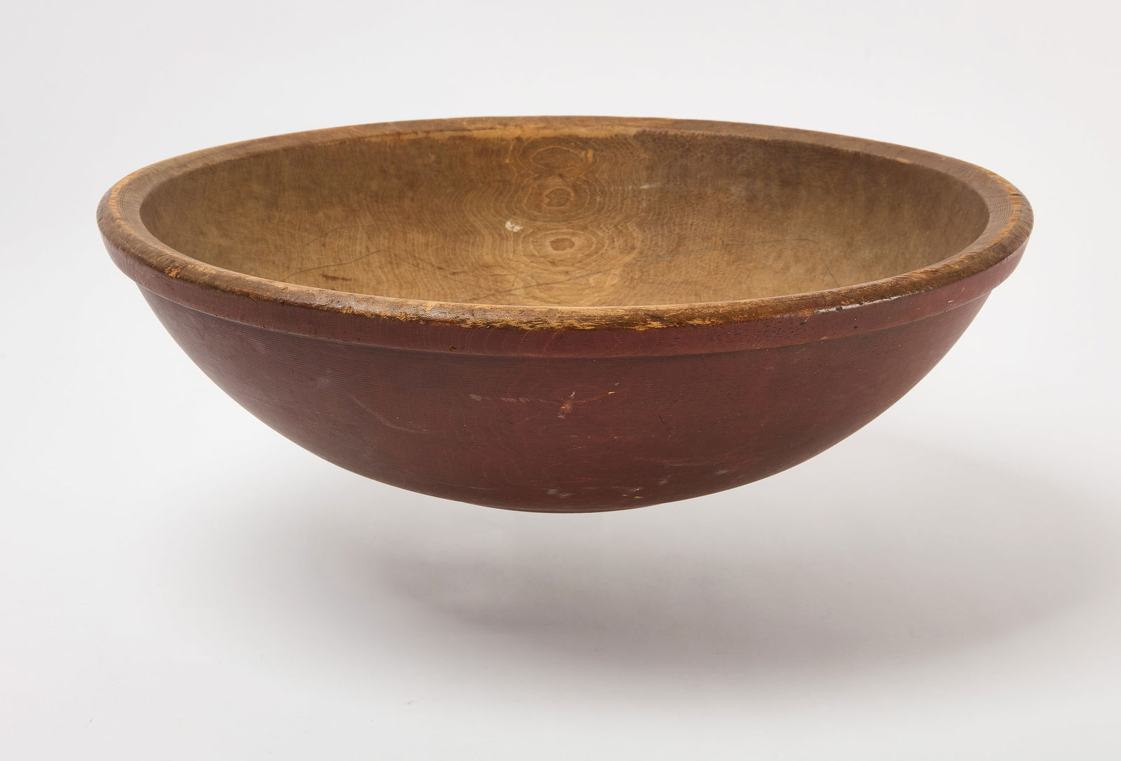 Turned Bowl in Red Paint (1 of 4)