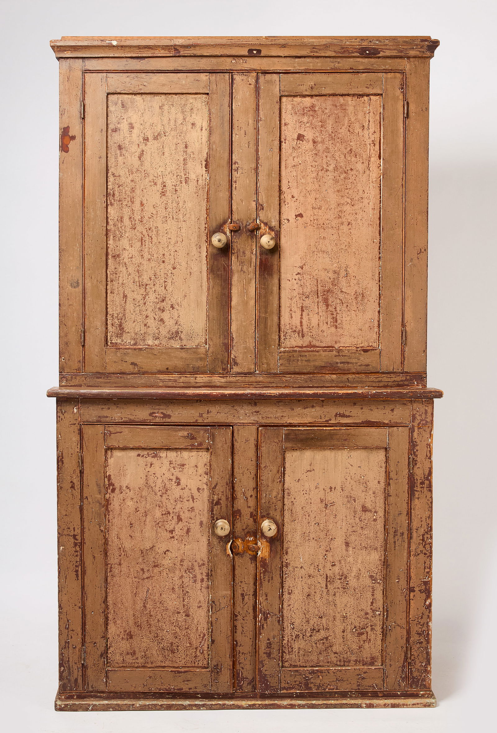 Two Part Cupboard with Recessed Panels (1 of 5)