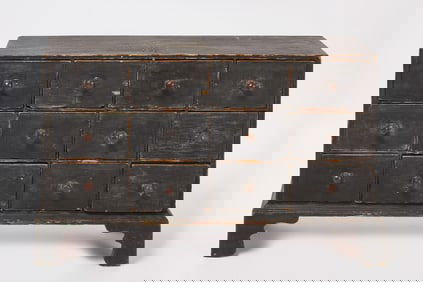 Low Bracket Base Apothecary Chest