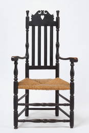 Heart and Crown Bannister Back Arm Chair