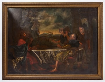 Old Master Painting - 'Christ at Emmaus'