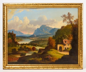 Italian Landscape attr. M. F. Corne