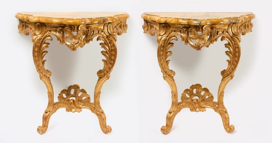 Pair of Giltwood Consoles