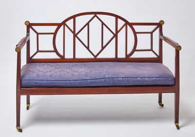 Settee with Brass Castors