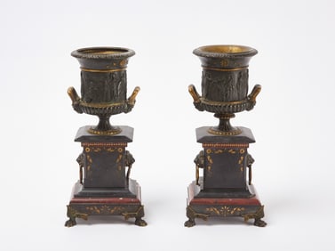 Pair of Grand Tour Bronze Garnitures
