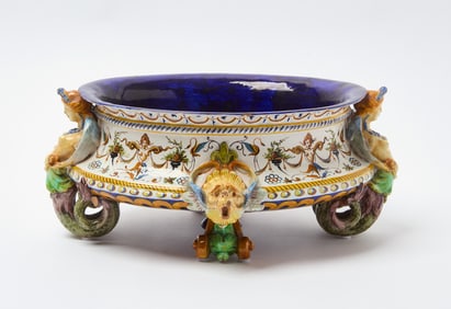 Majolica Vessel, Ginori, Signed