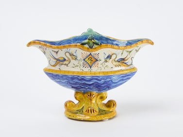 Majolica Gravy Boat, Cantagalli