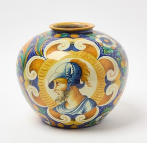Cantagalli Pot with Portrait of Soldier