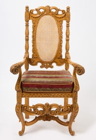 Centennial Carved Oak Armchair