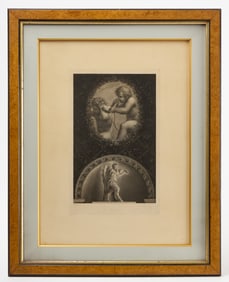 Toschi after Correggio Engraving of Putti and Satyr