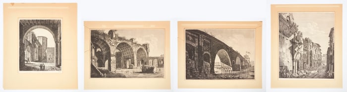 Four Engravings by Luigi Rossini