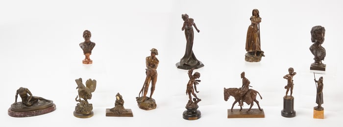 Group of Twelve Bronze Figures