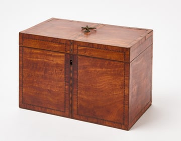 Tea Caddy with Glass Insert