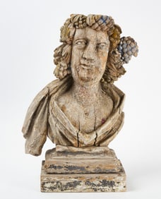 Carved Bust of Bacchus