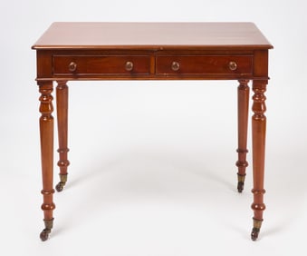Mahogany Two-Drawer Side Table
