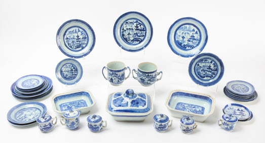 Group of Canton Export Porcelain