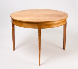 Pair of Biedermeier Demilune Tables