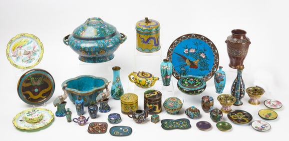 Large Estate Grouping of Cloisonné