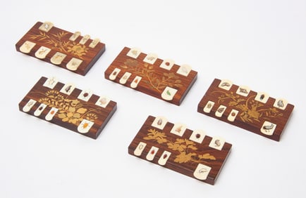 Five Japanese Game Counters