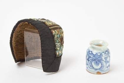 Early Chinese Baby Bonnet and Porcelain Ink