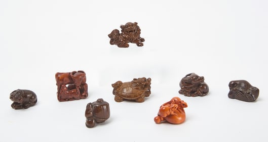 Group of Japanese Netsuke
