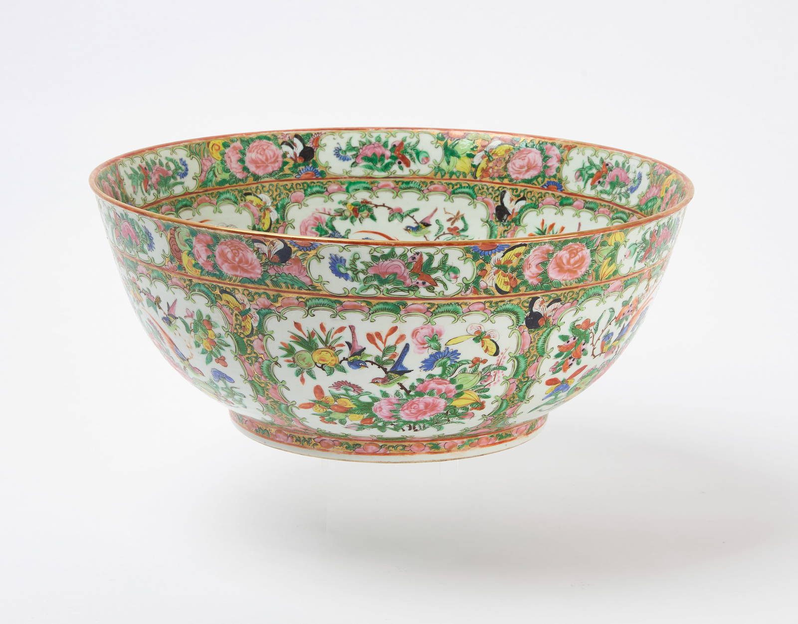 Large Rose Medallion Porcelain Bowl