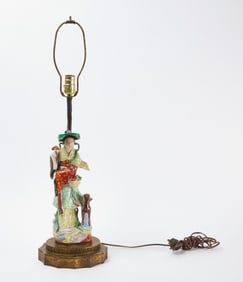 Chinese Magu Porcelain Lamp