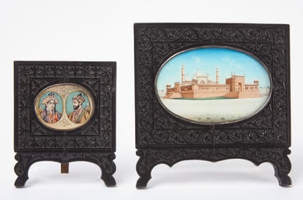 Two Colonial Indian Miniature Paintings