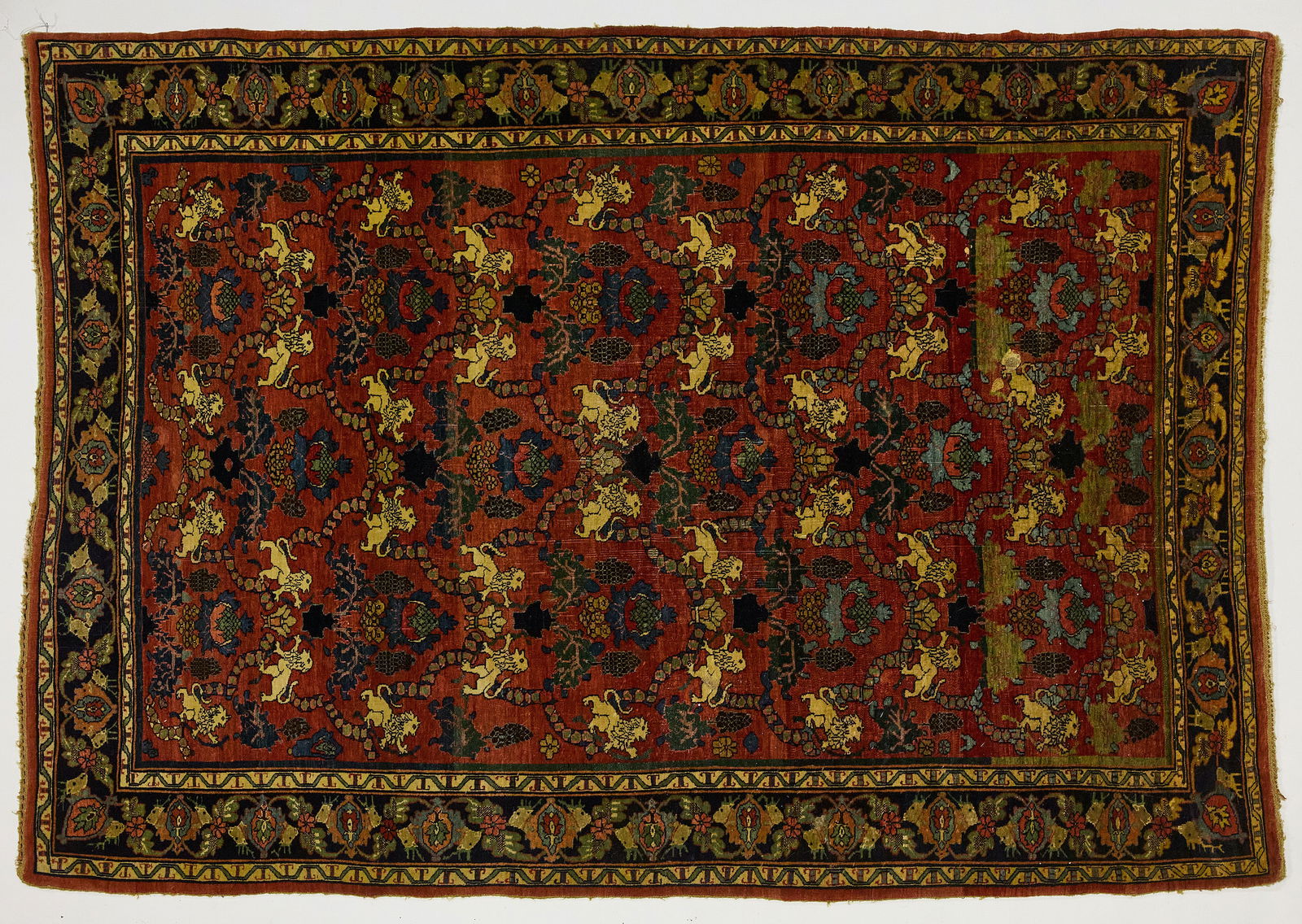 Fine Bidjar Rug with Lion Design (1 of 4)