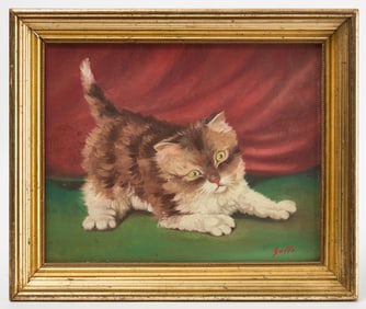 Portrait of a Kitten, Signed