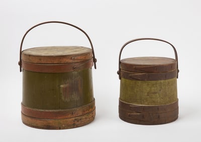 Two Painted Firkins